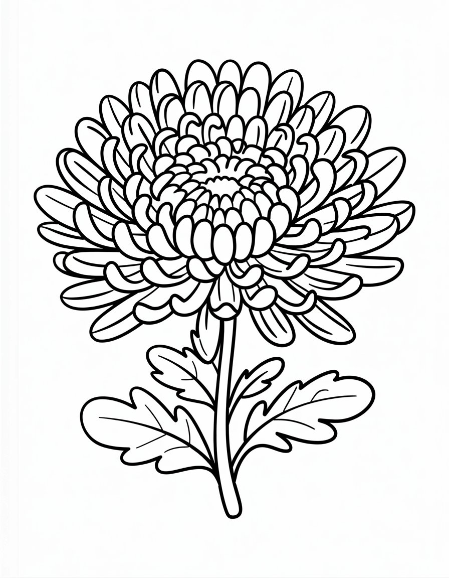 Classic Chrysanthemum Bloom
